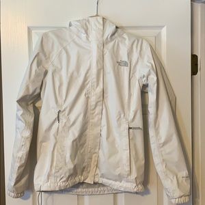 Women’s White North Face Raincoat